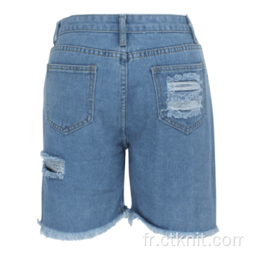 short en jean taille haute